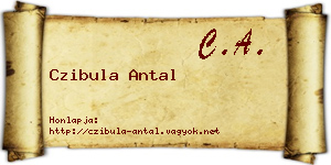 Czibula Antal névjegykártya
